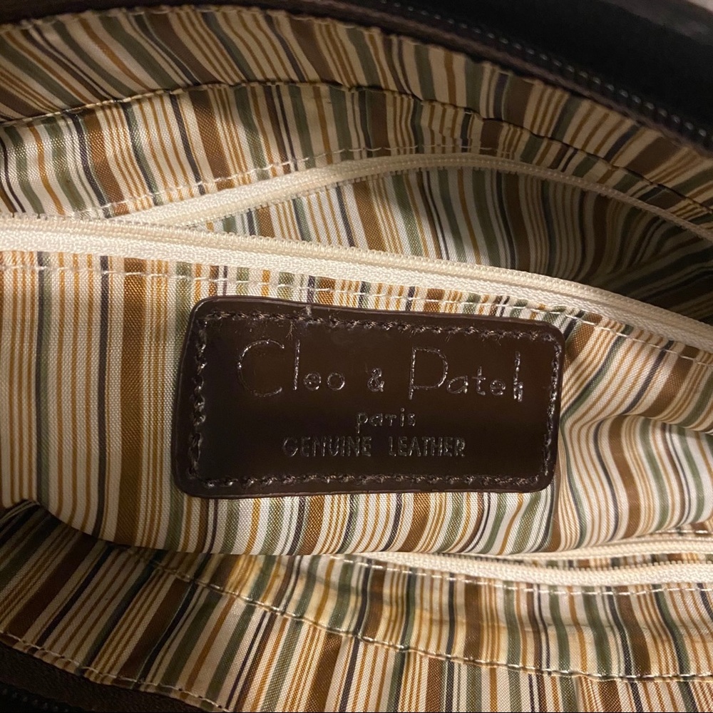 CLEO & PATEK  PARIS LEATHER SHOULDER BAG - Picture 5 of 5